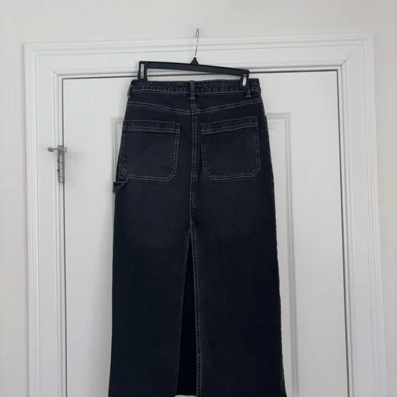 Black Denim Maxi Skirt - Picture 7 of 10